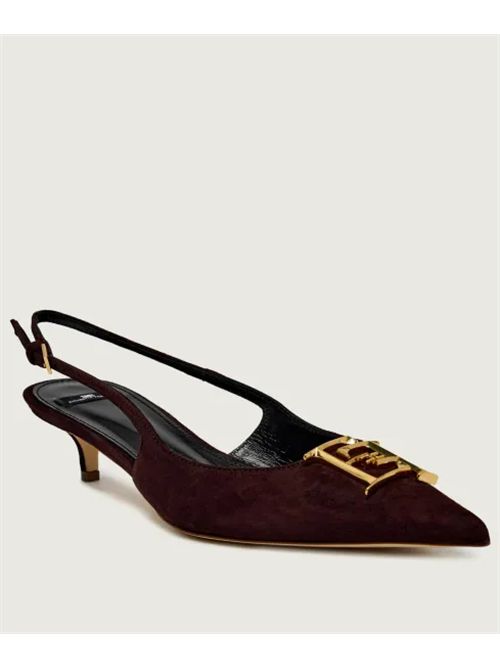 SUEDE SLINGBACK ELISABETTA FRANCHI | SA17L61E2644 cacao
